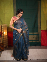 Rama Green Maheshwari Tissue Saree - SRRGMTS626