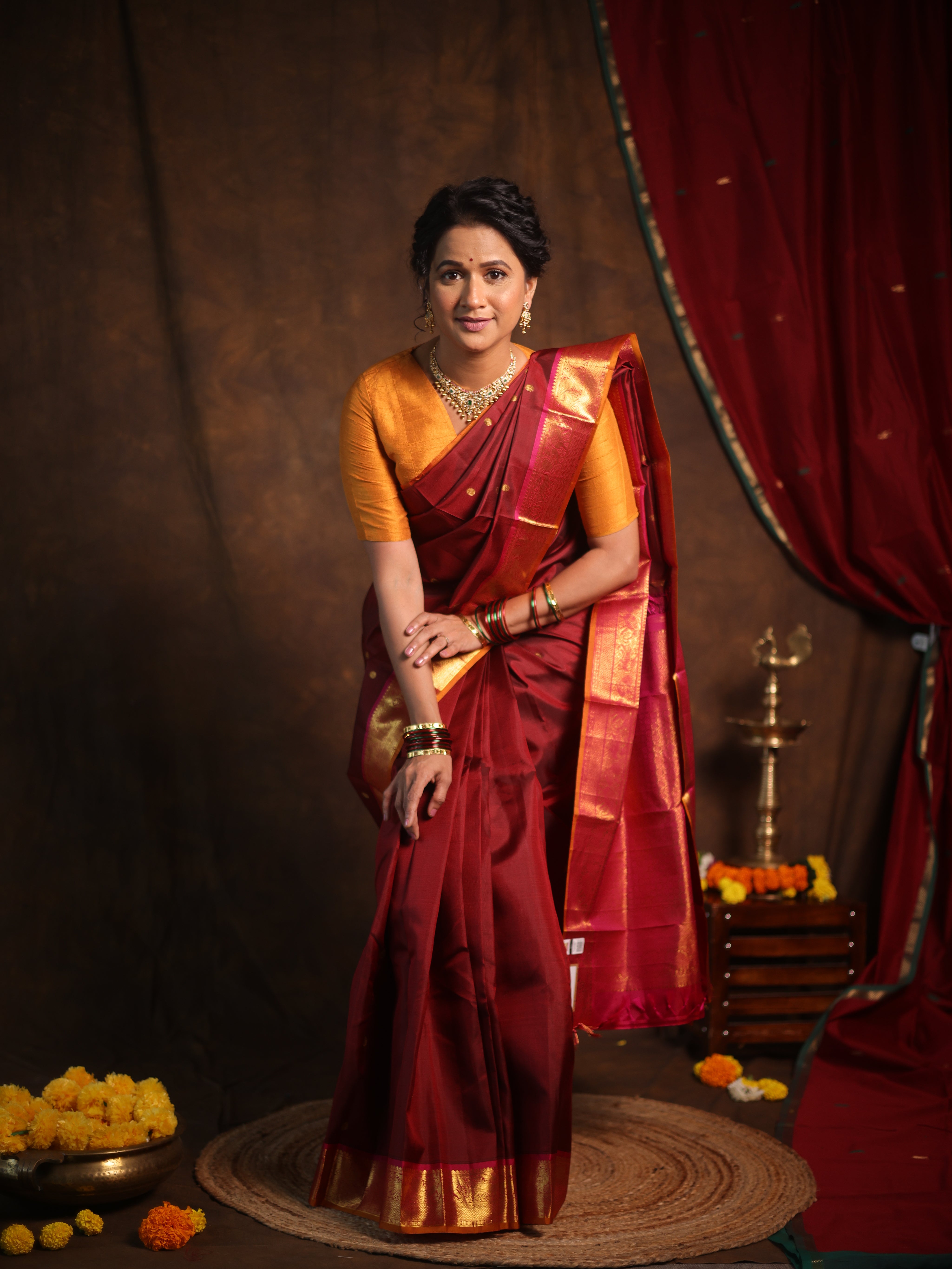 Maroon Kanjivaram Silk Saree - SRPKSS1000