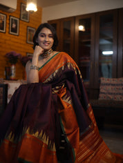 Coffee Brown Kanjeevaram Silk Saree-SRCBKSS244