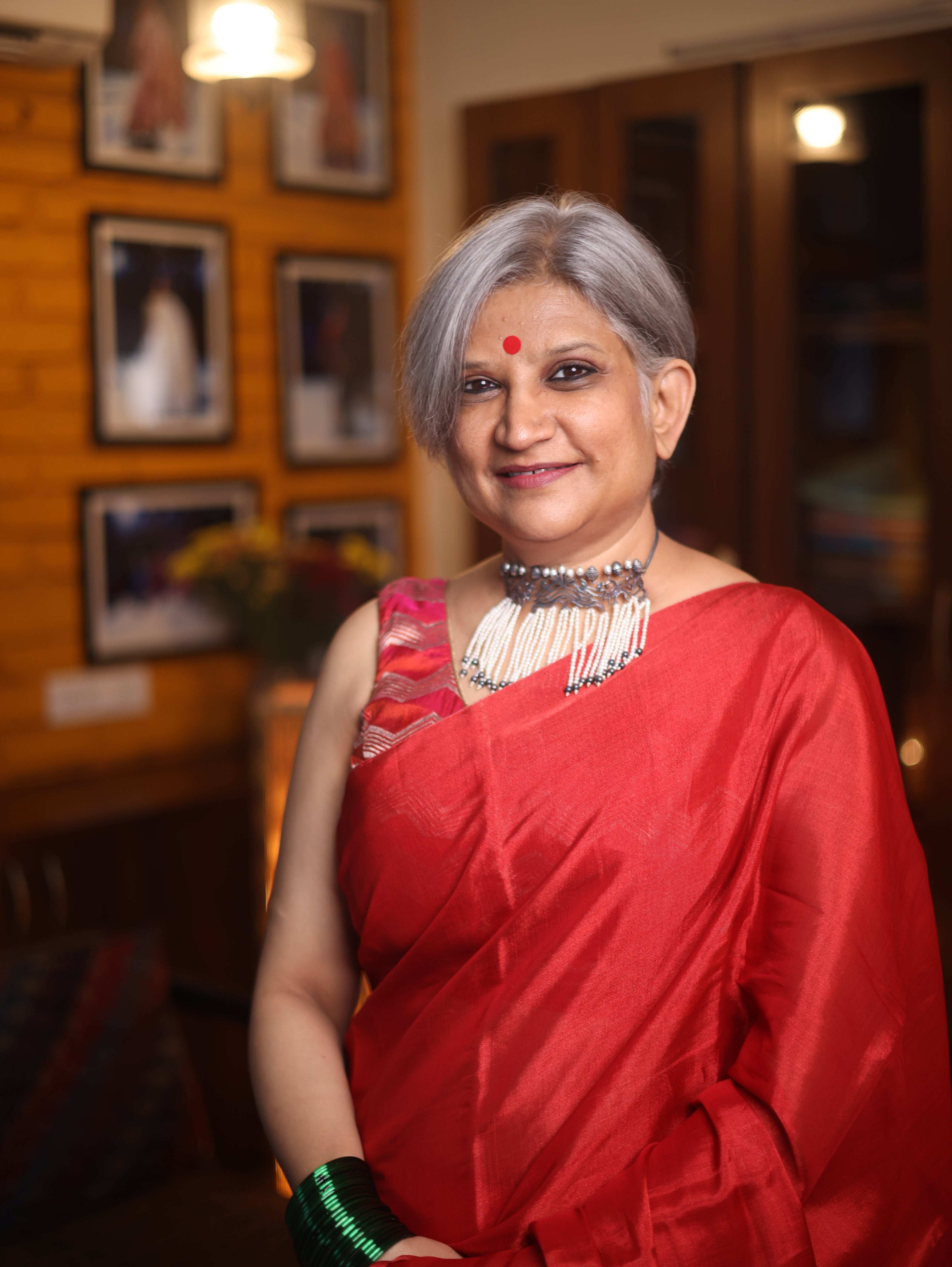 Red Chanderi Tissue Silk Saree-SRRCTSS104