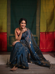 Rama Green Maheshwari Tissue Saree - SRRGMTS626