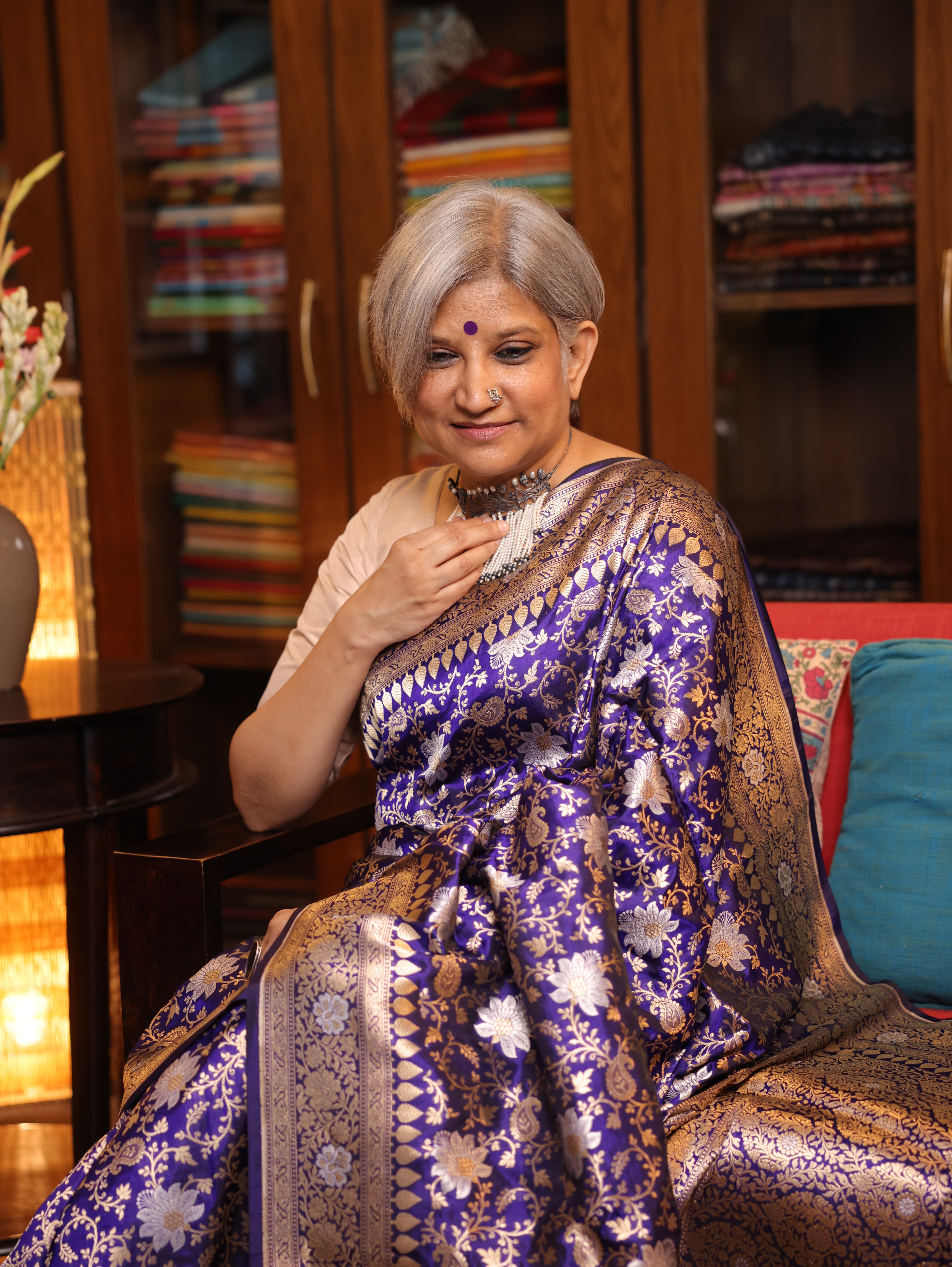 Neelvasini Banarasi Silk Saree - Saavari - SSNBSS06