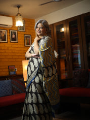 Black HBP Modal Silk Saree - SRBMSS111