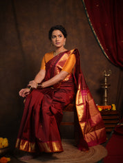 Maroon Kanjivaram Silk Saree - SRPKSS1000
