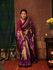 Violet Silk Ilkal Saree  - SRVSIS183