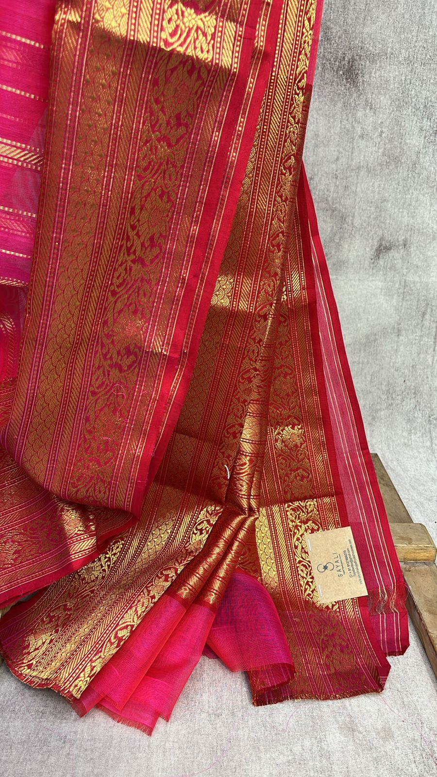 Rose Pink Chanderi Silk Saree - SRRPCSS216
