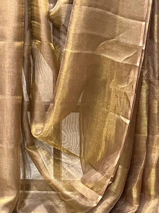 Golden Tissue Tusser Silk Saree - SRGTTSS205