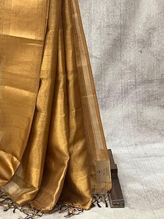 Golden Tissue Tusser Silk Saree - SRGTTSS201