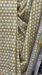 Olive HBP Cotton Saree - SROCS2006