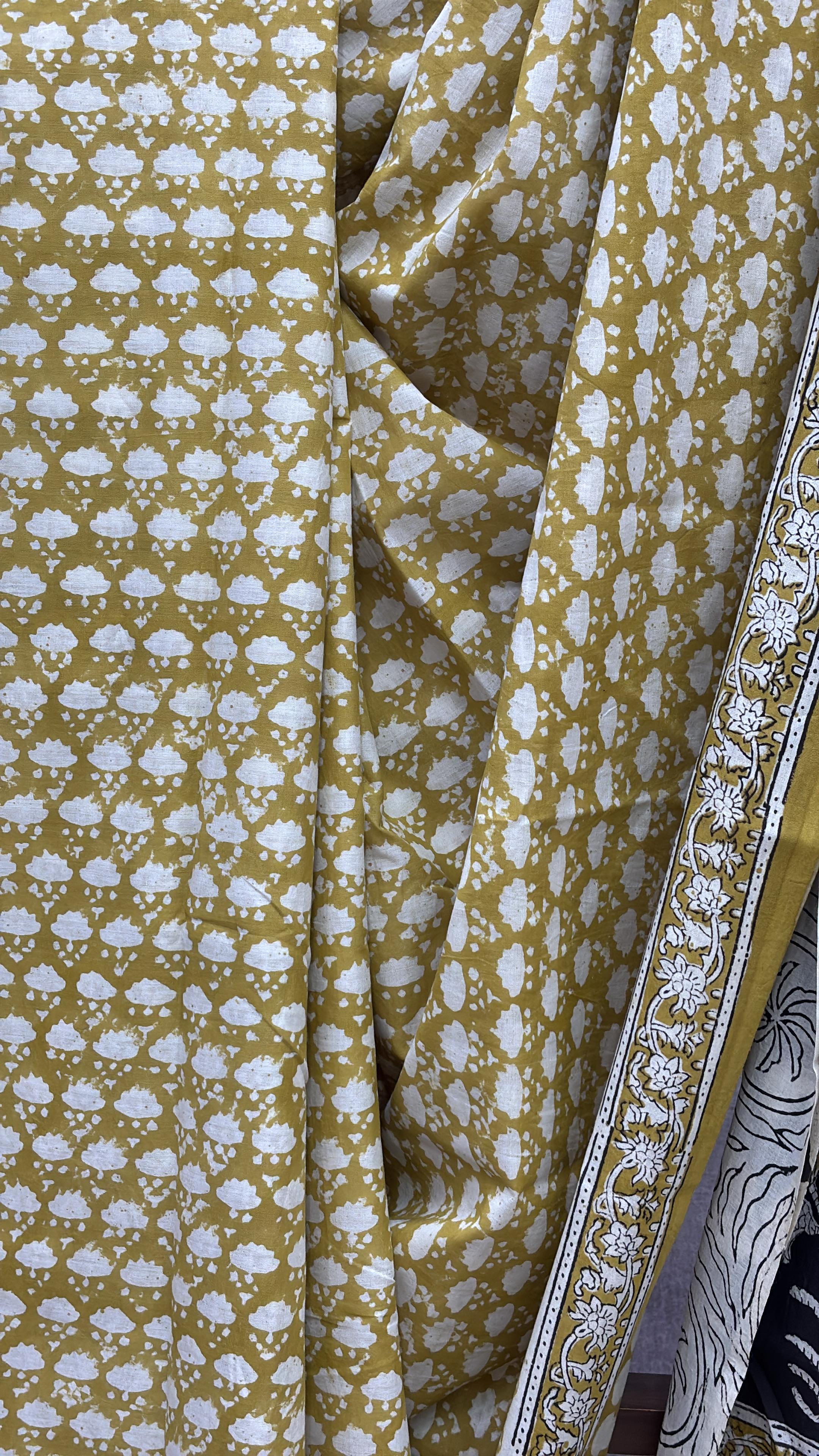 Olive HBP Cotton Saree - SROCS2006