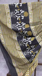 Olive HBP Cotton Saree - SROCS2006