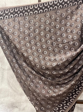 Grey HBP Cotton Saree - SRGACS1760