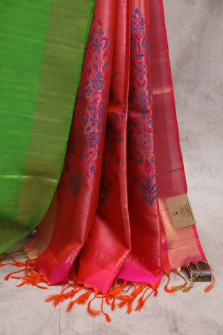 Light Green Soft Silk Saree - SRLGSSS258