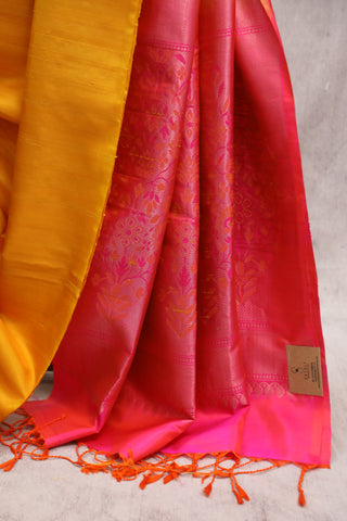 Mustard Yellow Soft Silk Saree - SRMYSSS259