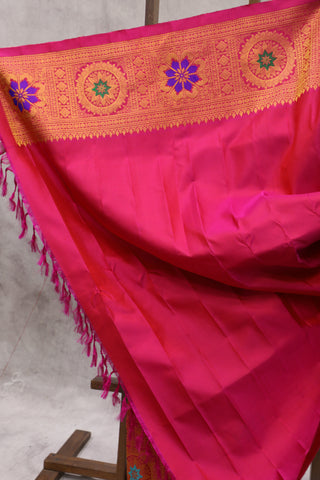 Orange Gadwal Silk Saree - SROGSS399