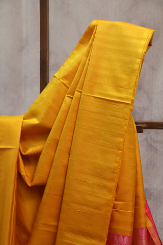 Mustard Yellow Soft Silk Saree - SRMYSSS259