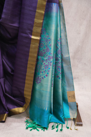 Violet Soft Silk Saree - SRVSSS255