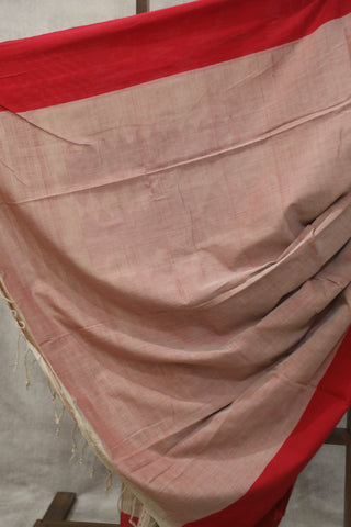 Beige Bengal Cotton Saree - SRBBCS88