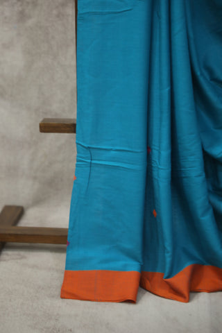 Blue Bengal Cotton Saree - SRBBCS98