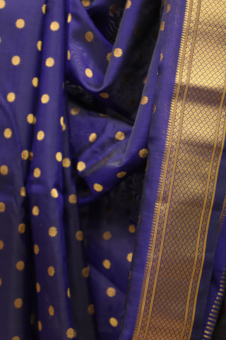 Dark Blue Gadwal Silk Saree - SRDBGSS402