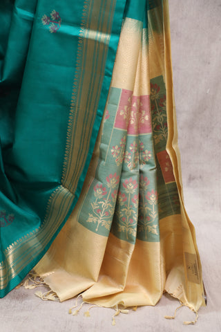 Turquoise Soft Silk Saree - SRTSSS265