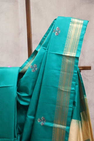 Turquoise Soft Silk Saree - SRTSSS265