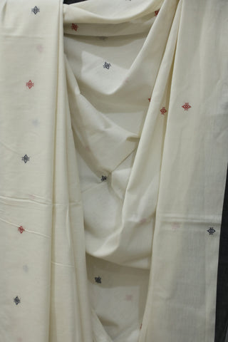 White Bengal Cotton Saree - SRWBCS95