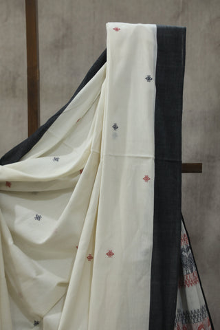 White Bengal Cotton Saree - SRWBCS95