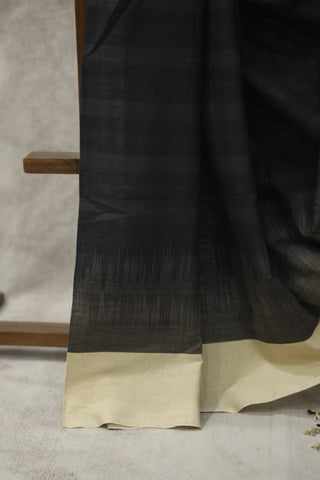 Black Bengal Cotton Saree - SRBBCS103