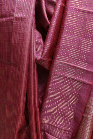 Wine Tussar Silk Saree - SRRTSS701