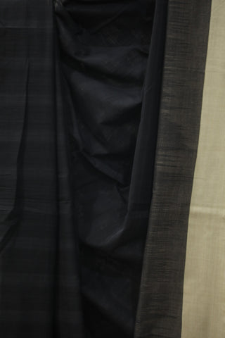 Black Bengal Cotton Saree - SRBBCS103