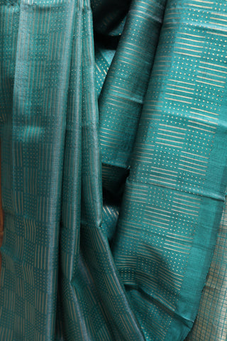 Green Tussar Silk Saree - SRGRTSS702