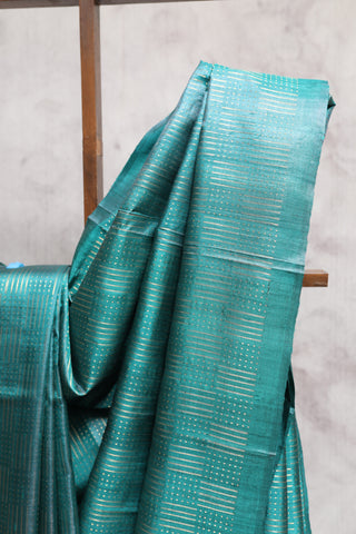 Green Tussar Silk Saree - SRGRTSS702