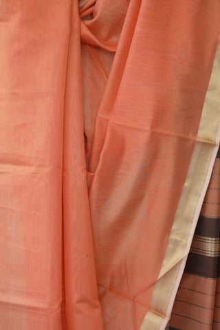 Peach Maheshwari Cotton Silk Saree - SRPCS164EX