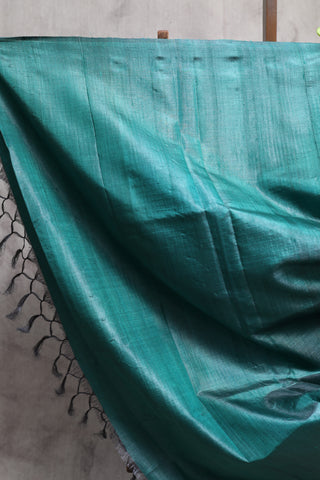 Green Tussar Silk Saree - SRGRTSS702