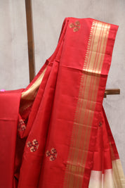 Red Soft Silk Saree - SRRSSS263