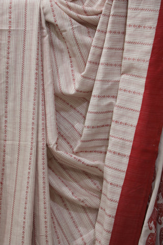 White Bengal Cotton Saree - SRWBCS89