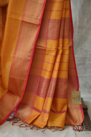 Orange  Maheshwari Saree - SROTMS166EX