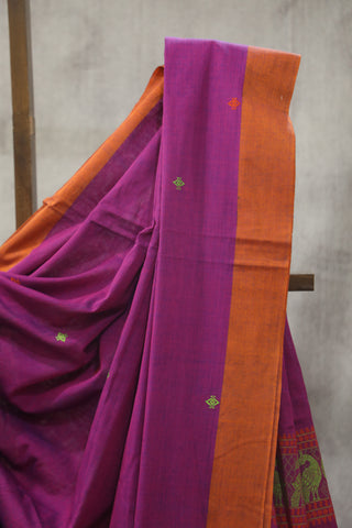 Magneta Bengal Cotton Saree - SRMBCS94