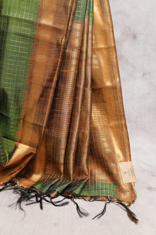 Mehendi Green Raw Silk Saree - SRMGRSS389