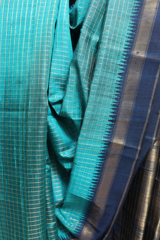 Aqua Green Raw Silk Saree - SRAGRSS385