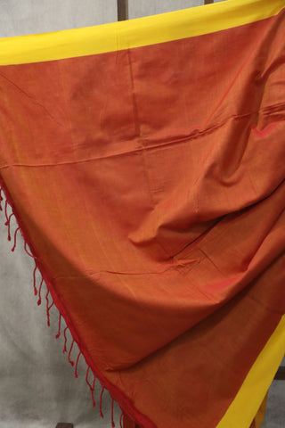 Red Bengal Cotton Saree - SRRBCS91