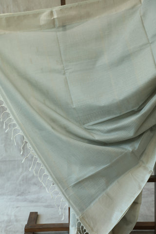 Grey Cotton Silk Maheshwari Saree - SRSOGSMS61EX