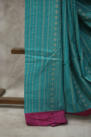 Green Bengal Cotton Saree - SRGBCS92