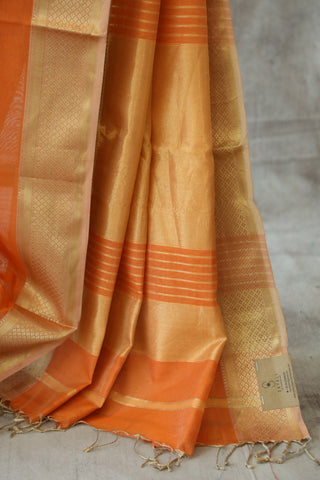 Orange Maheshwari Saree SROTMS194EX