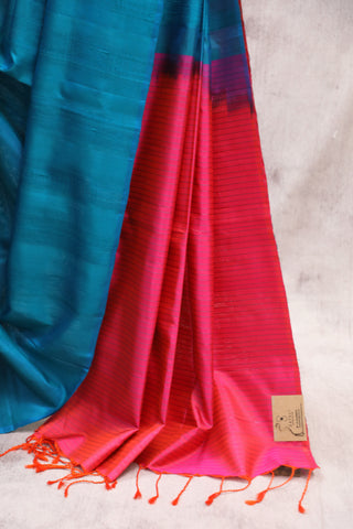 Turquoise Soft Silk Saree - SRTSSS283