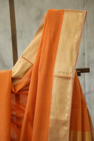 Orange Maheshwari Saree SROTMS194EX