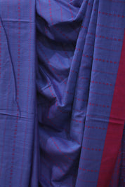 Blue Bengal Cotton Saree - SRBBCS90