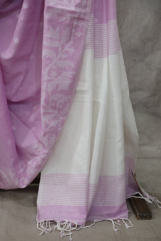 Cotton Candy Mul Cotton Jamdani Saree-SRCCMCJS139