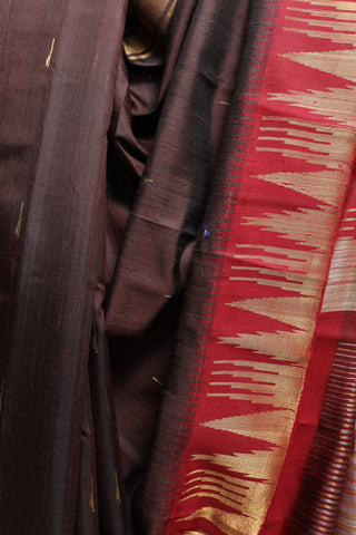 Coffee Brown Raw Silk Saree - SRCBRSS384